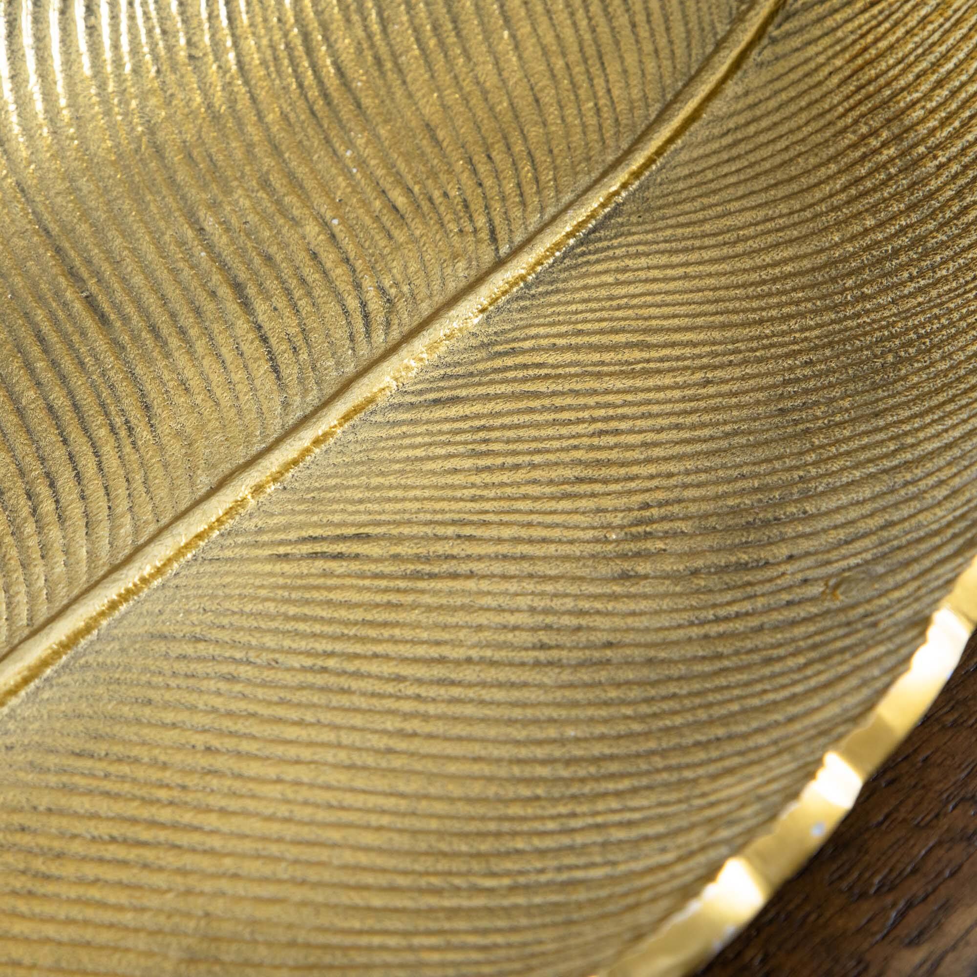 16" Gold Leaf Decorative Accent Tray